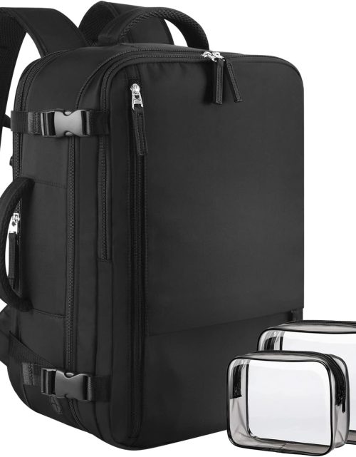 Large Travel Backpack for Women Men, Expandable 40L Carry On Backpack, 17 Inch Laptop Backpack College Bookbag, Waterproof Travel bag as Person Item Flight Approved