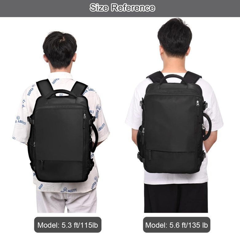 Large Travel Backpack for Women Men, Expandable 40L Carry On Backpack, 17 Inch Laptop Backpack College Bookbag, Waterproof Travel bag as Person Item Flight Approved - Image 7